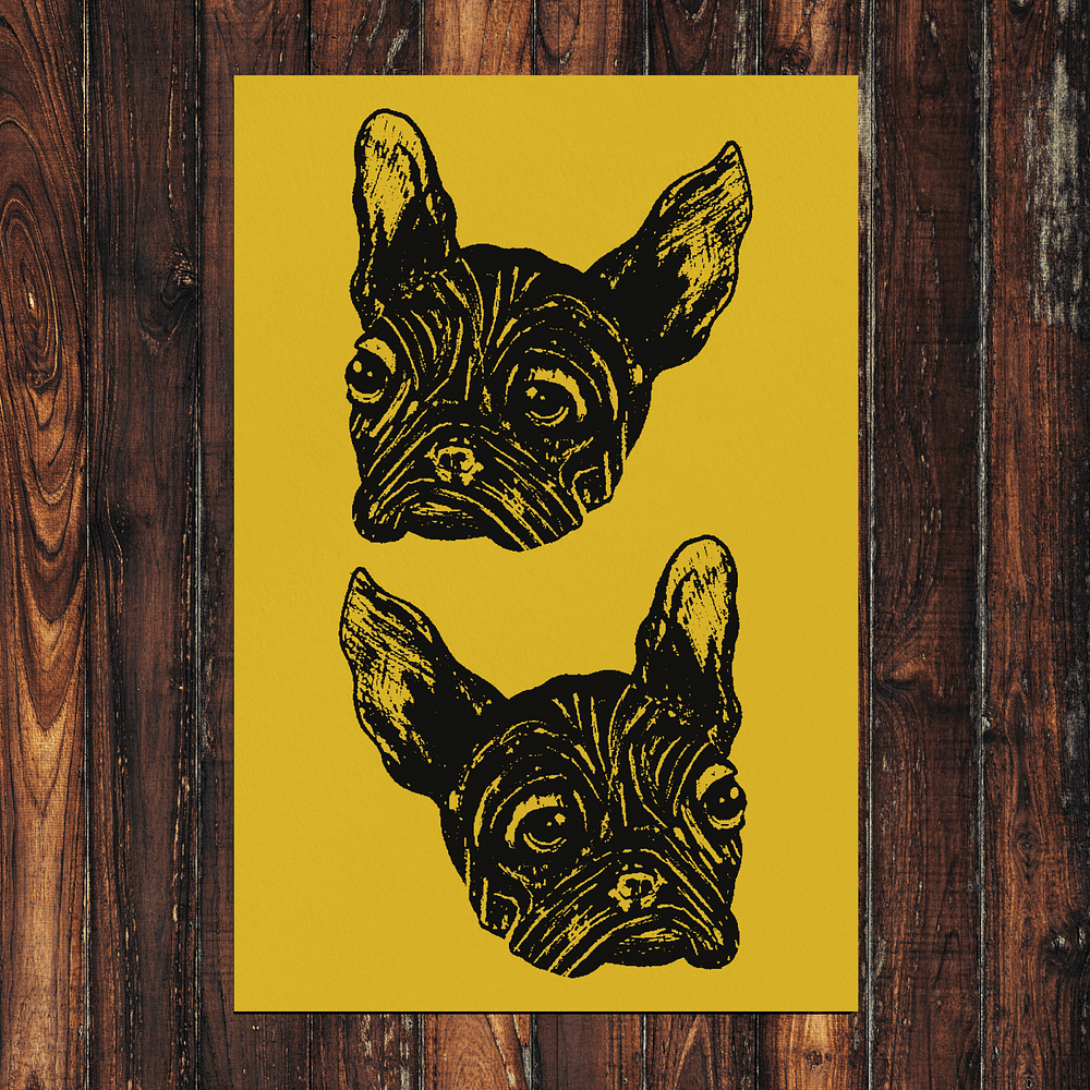 Thoughtful Frenchie Print 24x36"